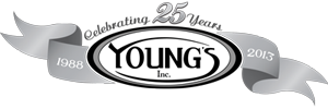Young's Inc 25 Years Logo